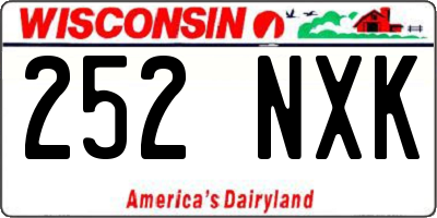 WI license plate 252NXK
