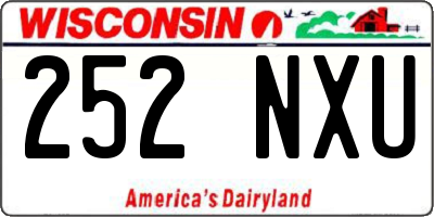 WI license plate 252NXU