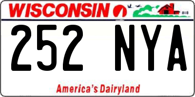 WI license plate 252NYA