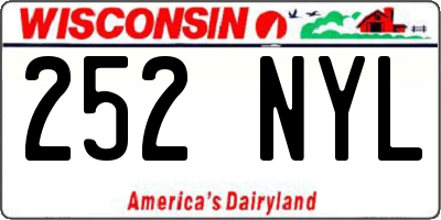WI license plate 252NYL