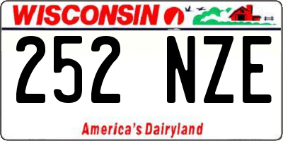 WI license plate 252NZE