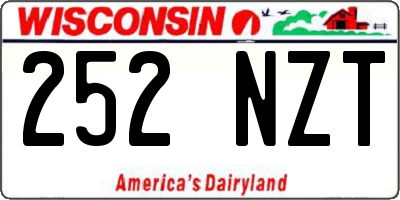 WI license plate 252NZT