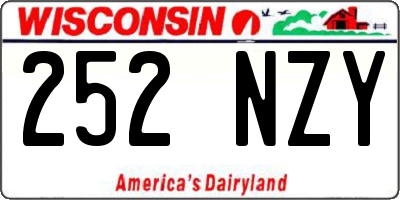 WI license plate 252NZY