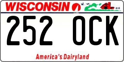 WI license plate 252OCK