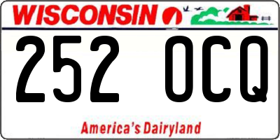 WI license plate 252OCQ