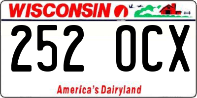 WI license plate 252OCX