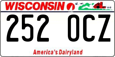 WI license plate 252OCZ