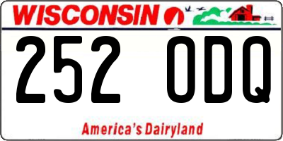 WI license plate 252ODQ