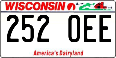 WI license plate 252OEE