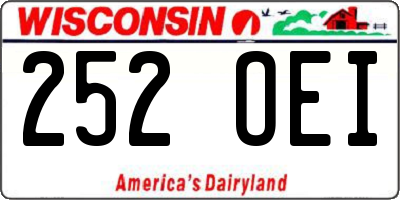 WI license plate 252OEI