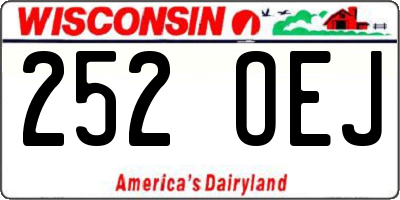 WI license plate 252OEJ