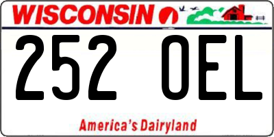 WI license plate 252OEL