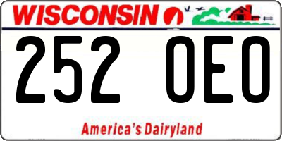 WI license plate 252OEO