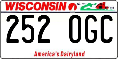 WI license plate 252OGC