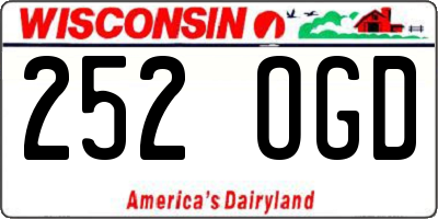 WI license plate 252OGD