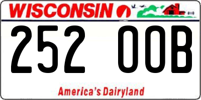 WI license plate 252OOB