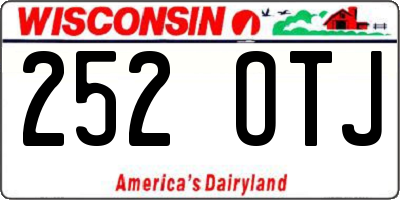WI license plate 252OTJ