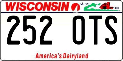 WI license plate 252OTS