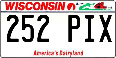 WI license plate 252PIX
