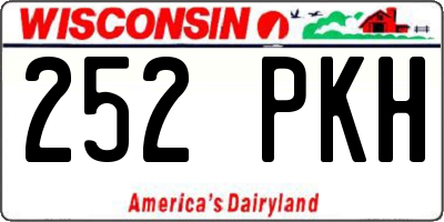 WI license plate 252PKH
