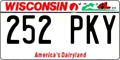 WI license plate 252PKY