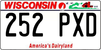 WI license plate 252PXD
