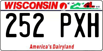 WI license plate 252PXH
