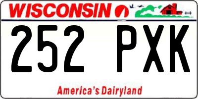 WI license plate 252PXK