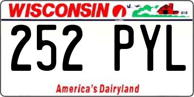 WI license plate 252PYL