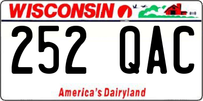 WI license plate 252QAC