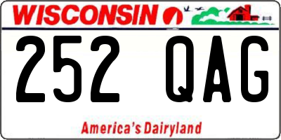 WI license plate 252QAG
