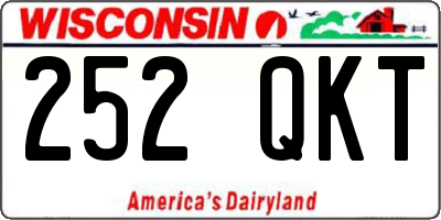 WI license plate 252QKT