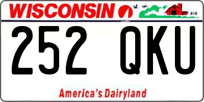 WI license plate 252QKU