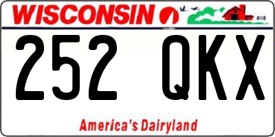 WI license plate 252QKX