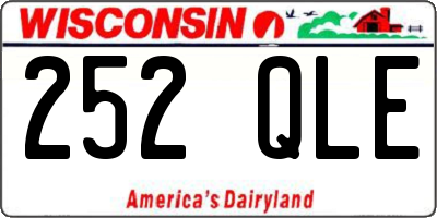 WI license plate 252QLE