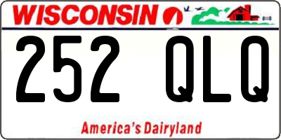 WI license plate 252QLQ