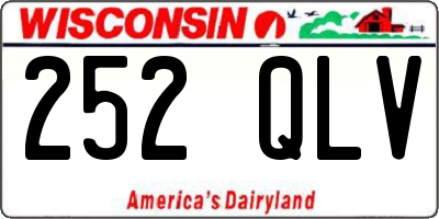 WI license plate 252QLV