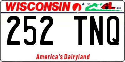 WI license plate 252TNQ
