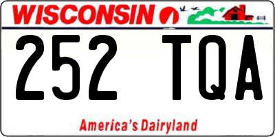 WI license plate 252TQA