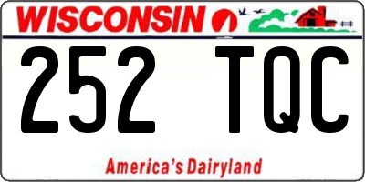 WI license plate 252TQC