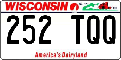 WI license plate 252TQQ
