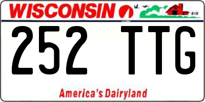 WI license plate 252TTG