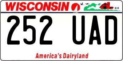 WI license plate 252UAD