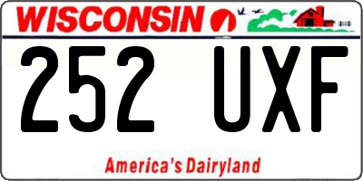 WI license plate 252UXF