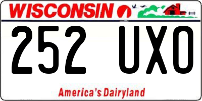 WI license plate 252UXO