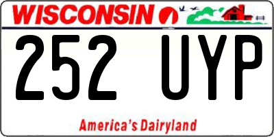 WI license plate 252UYP