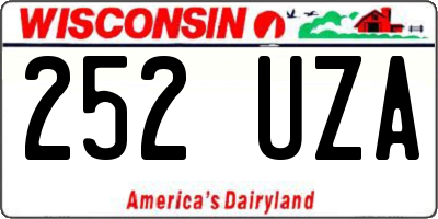 WI license plate 252UZA