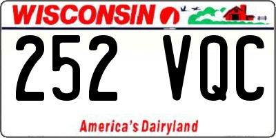 WI license plate 252VQC