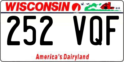 WI license plate 252VQF
