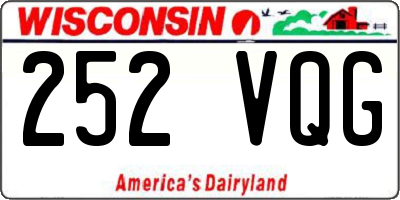 WI license plate 252VQG